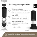 LARS NYSØM Electric Salt and Pepper Grinder Set I Automatic Salt and Pepper - Image 4
