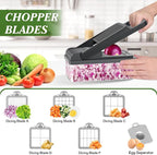 HomeHacks Vegetable Chopper Vegetable Cutter, 15 in 1 Kitchen Gadget, Onion - Image 2