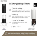 LARS NYSØM Electric Salt and Pepper Grinder Set I Automatic Salt and Pepper - Image 4