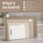 COOK WITH COLOR Non-Slip Cutting Board Set – Kitchen Essentials with Easy Grip - Image 2