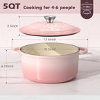 Umite Chef 5QT Enameled Cast Iron Dutch Oven Pot - Image 3