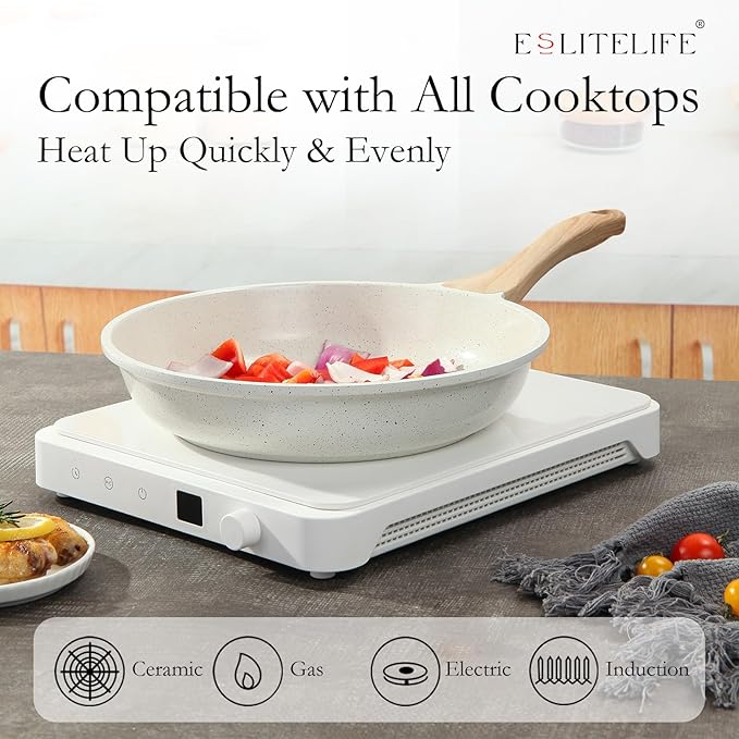 ESLITE LIFE Nonstick Ceramic Frying Pan Skillet - Image 4