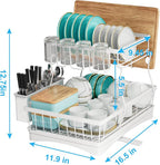 7 code Large Dish Drying Rack, 2-Tier Dish Racks - Image 3