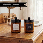 Amolliar Amber Glass Qtip Holder, Apothecary Jars - Image 3