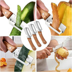 Zero Snag Wooden Peeler, Premium Vegetable Peeler - Image 6
