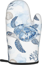 Navy Blue Ocean Sea Turtle Oven Mitts and Pot Holders Sets of 2 Summer Gift - Image 8