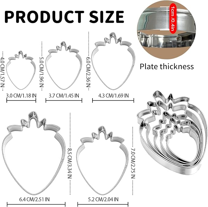 Strawberry Cookie Cutter Fruit Vegetbale Biscuit Cutters - Image 2