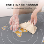 Ourokhome Silicone Baking Mat Sheet and Pastry Dough Cutter, 0.5 Inch Thick 32" - Image 3