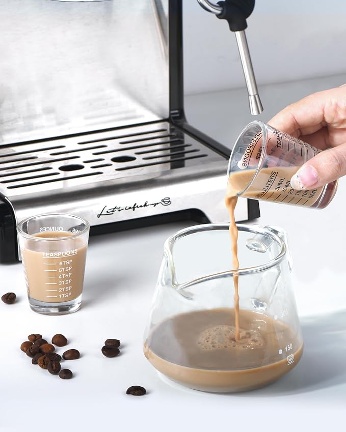 SAIAOKJ Shot Glasses Measuring Cup Set 2PACK Espresso Shot Glasses Liquid Heavy - Image 5