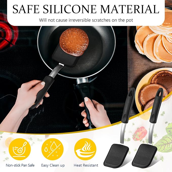 Silicone Cookie Spatula Turner 2 Pack Mini Brownie Spatula Flexible Kitchen - Image 6