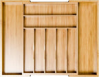 Simple Trending Bamboo Kitchen Drawer Organizer, Expandable Silverware Organizer by SimpleTrending