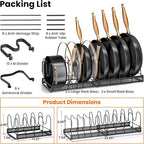 MUDEELA 2 Pack Pots and Pans Organizer Rack - Image 3