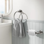 FORIOUS Toilet Paper Holder Wall Mount, SUS304 Stainless Steel Double Post - Image 2