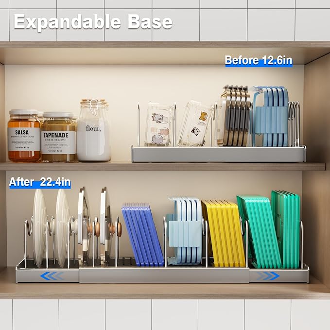 Mustorn 2 Pack Pots and Pans Organizer Under Cabinet - Image 4