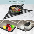 MERRYBOX Triangle Roll Up Dish Drying Rack Over The Sink, 2025 Anti-Rust Sink - Image 6