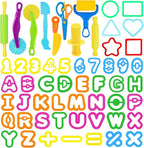 LCY WEDSHI Dough Tool Set, Dough Accessories Includes Alphabet Numbers Shapes by LCYWEDSHI