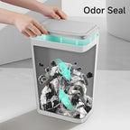 TIPGO Bathroom Trash Can with Lid, 4 Gallon / 15 Liter Small Garbage Can - Image 5