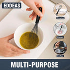 Eddeas Silicone Mini Whisk, Small whisks Non-Stick Tiny Whisks set of 2（5.5in & - Image 5