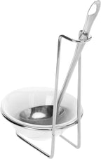 MyGift White Ceramic Ladle Holder Spoon Rest, Upright Single Cooking Utensil - Image 7