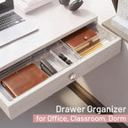 8 Pack Large Clear Plastic Drawer Organizer Bins - Image 7