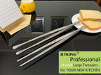 JETKONG 2 Pcs 14-Inch Food Tweezers Stainless Steel Tweezer Tongs Extra-Long - Image 4