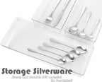 3 Pack Large Clear Plastic Drawer Organizer Tray Cutlery Utensil Makeups Drawer - Image 4