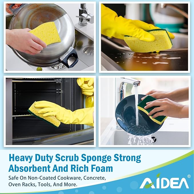 AIDEA Sponges Kitchen, Heavy Duty Scrub Sponge, Sponges - Image 6