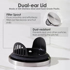 Delove Glass Pitcher with Lid & Shatterproof Shell – Heat-Resistant - Image 4