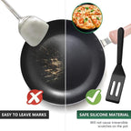 【2 Pack】Kunovo Small Spatula for Nonstick Cookware Mini Spatulas for kitchen Use - Image 4