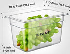 CURTA 6-Pack 1/4 Size 6" Deep NSF Polycarbonate Food Pans | Dishwasher & - Image 2