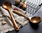 2 Pcs Wooden Spoon Ladle for Cooking Spoons Best Non Toxic Kitchen Tools -14 - Image 6
