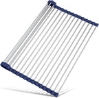 Tomorotec 21" x 15.5" Roll Up Dish Drying Rack Over Sink Drying Rack Sink Cover by Tomorotec