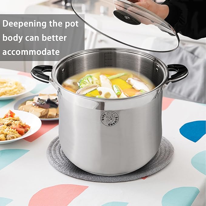 Vivicreate 18.5 Quart Stainless Steel Stock Pot - Image 4
