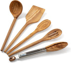 Salt & York 5-piece Olive Wooden Kitchen Utensil Set - Image 6