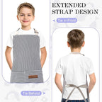2 Pack Stripes Kids Apron, Kids Cooking Aprons - Image 5