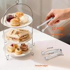 12 PCS Heart-Shaped Small Serving Tongs, 4.3 Inch Mini Sugar Tongs Silver - Image 3