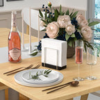 Napkin Holder for Table, Bamboo Iron Standing Napkin Dispenser for Kitchen - Image 2
