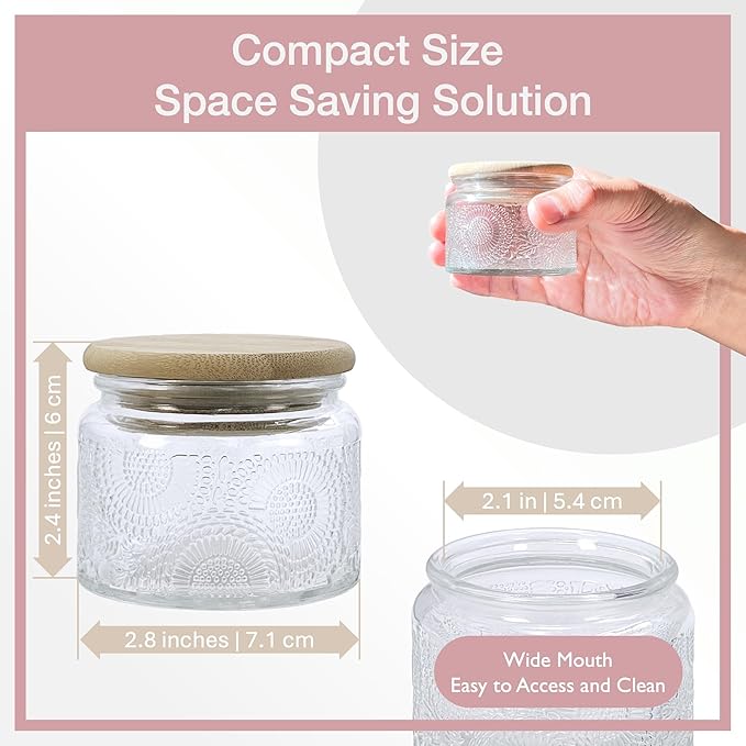 4 oz Decorative Mini Glass Jars - Image 5