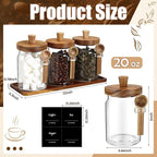 Suclain 3 Pcs Glass Coffee Container - Image 2
