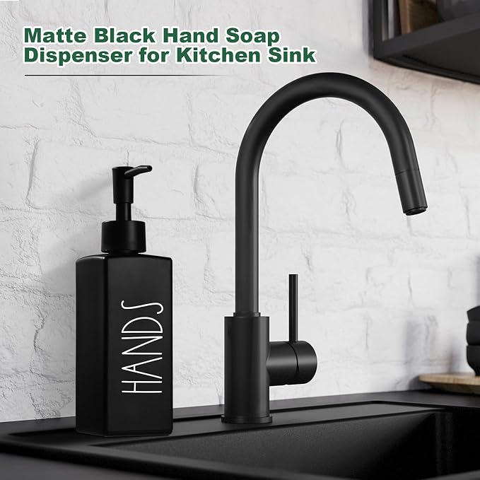 Hand Soap Dispenser, Matte Black Soap Dispenser - Image 5