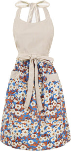 Cute Floral Aprons for Women by HYVOROS