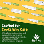 Ceramic Knife Set with Ergonomic Handle, Non-Reactive and Professional Chopping - Image 6