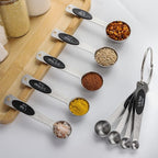 Magnetic Measuring Spoons Set of 9 Stainless Steel Stackable Measuring Spoons - Image 7
