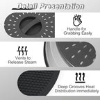 4 in 1, WENWELL 2 Microwave Splatter Cover & 2 Mat, Cooking Splash Guard - Image 4