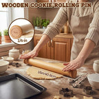 Chengu Wooden Cookie Rolling Pin 1/4-in. Fixed Depth Rolling Pins - Image 2