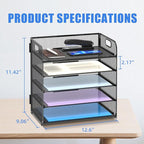 Supeasy 5 Trays Paper Organizer Letter Tray - Image 6