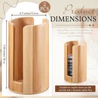 Suclain 2 Pcs Mason Jar Lid Organizer Bamboo Vertical Mason Jar Lid Storage - Image 2