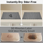 Large Stone Dish Drying Mat for Kitchen Counter, Collapsible Quick Dry Dish - Image 2
