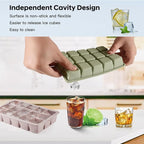 Silicone Ice Cube Tray 2 Pack, HANCELANT Ice Cube Mold, Ice Trays - Image 3
