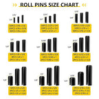 274Pcs Roll Pins Assortment, 65Mn Steel Black Roll Pins - Image 5